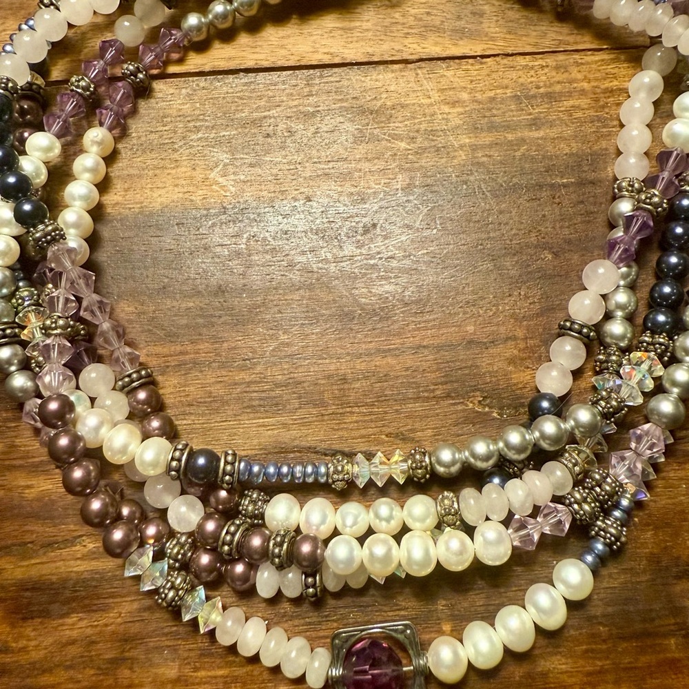 Elegant Multi-Color Beaded Necklace